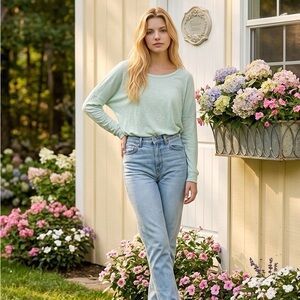 Victoria's Secret Mint Long Sleeve Tee
